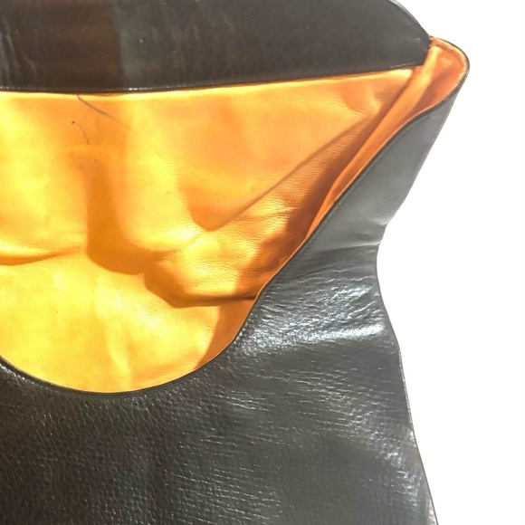 Vintage satchel Elegant Black Leather Handbag - Picture 4 of 5